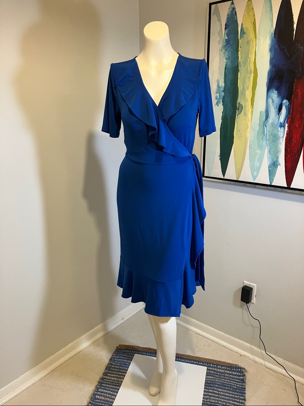 The Limited Wrap Dress Blue M